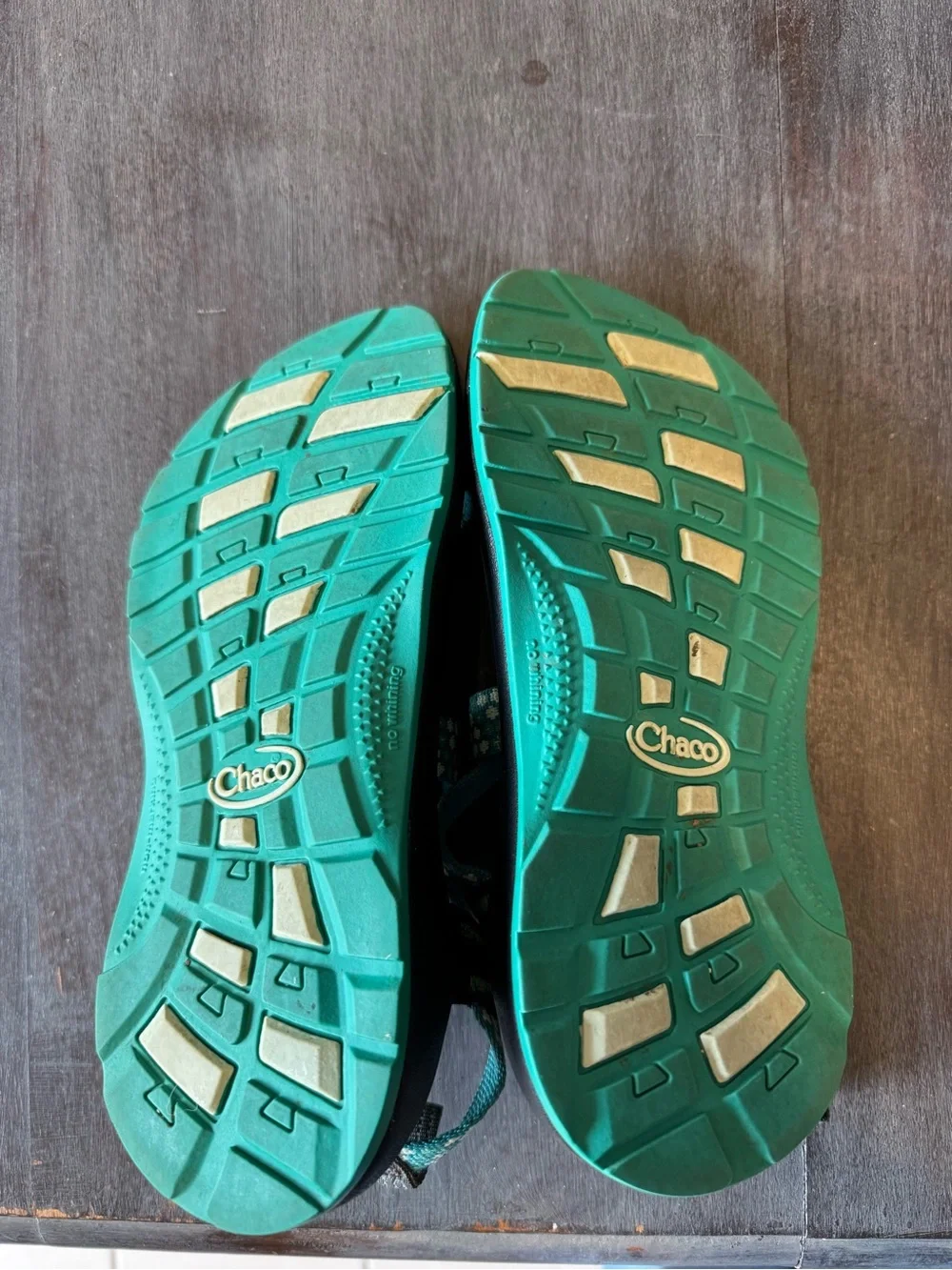 Chaco Teal Floral Strap Sandals